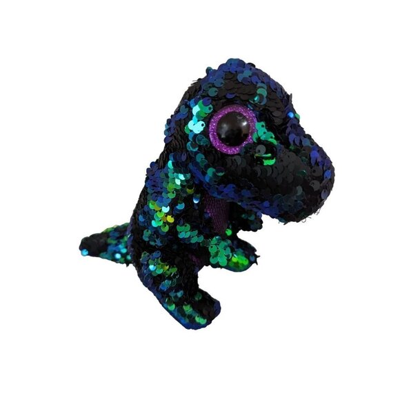 Ty Other - Ty Beanie Boo Crunch the  Dinosaur flippables Sequin Crunch Dinosaur 8 inch